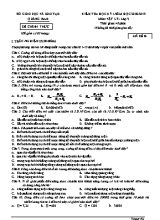 Đề kiểm tra học kỳ I môn Vật lý Lớp 9 - Mã đề B - Năm học 2018-2019 - Sở giáo dục và đào tạo Quảng Nam